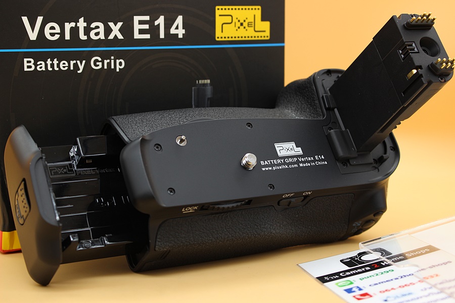 ขาย Battery Grip Pixel Vertax E14 (for canon 70D/80D) สภาพสวยใหม่ อดีตประกันศูนย์ ใช้งานน้อย อุปกรณ์ครบกล่อง  อุปกรณ์และรายละเอียดของสินค้า 1.Battery Grip 